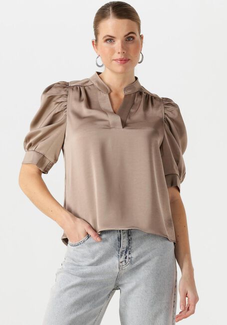 Taupe NEO NOIR Blusen ROELLA HEAVY SATEEN BLOUSE - large