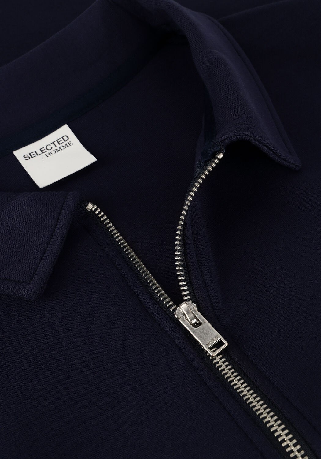 Dunkelblau SELECTED MEN Strickjacke SLHEMANUEL SOFT FULL ZIP SWEAT NOOS - large