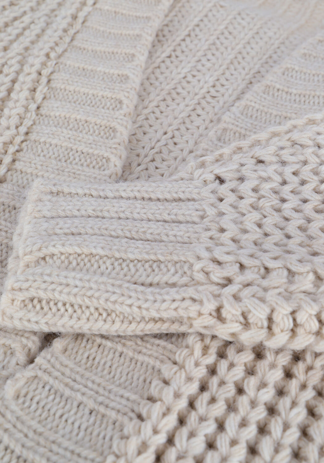 Wei&szlig;e SUMMUM Strickjacke CARDIGAN CHUNKY MELANGE KNIT - large