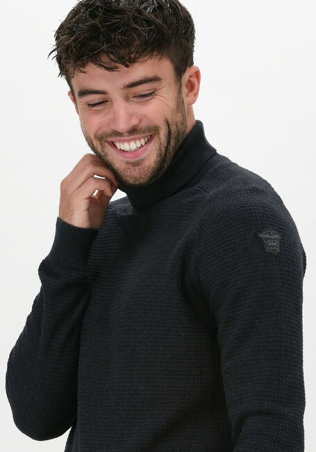 Schwarze PME LEGEND Rollkragenpullover ROLL NECK RECYCLED COTTON MIX - large