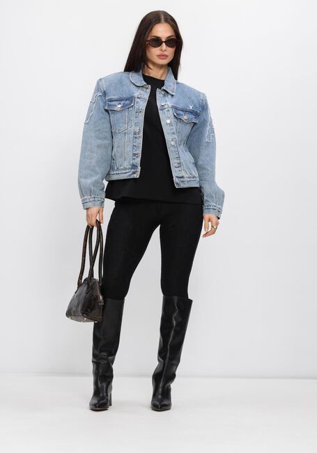 Hellblau ALIX THE LABEL Jeansjacke LADIES WOVEN SOFT DENIM PATCH JACKET - large