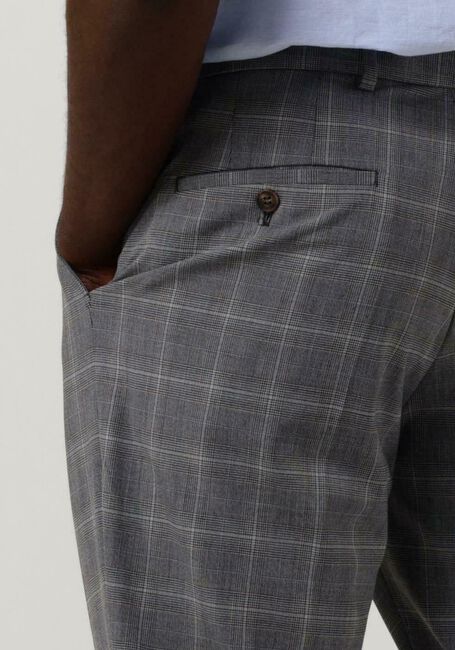 Graue SELECTED HOMME Hose SLHSLIM-LIAM GREY/BLUE CHECK TRS FLEX B - large