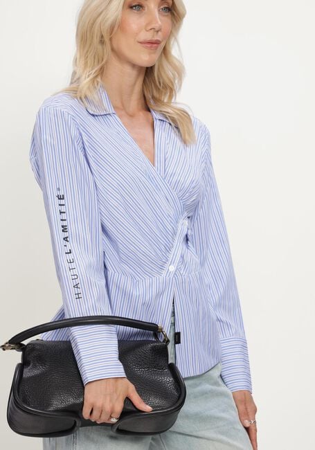 Blaue HAUTE L'AMITI&Eacute; Blusen NINA STRAP SHIRT - large