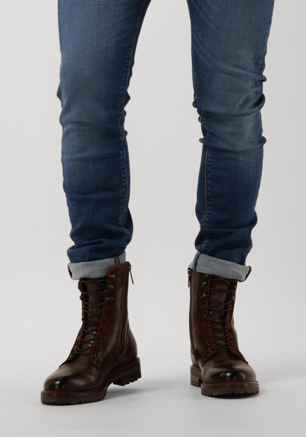 Cognacfarbene GIORGIO Schn&uuml;rboots 61209 - large