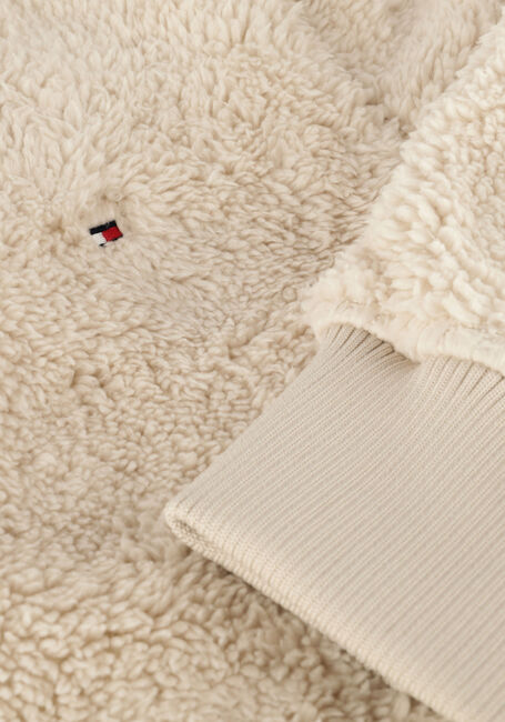 Beige TOMMY HILFIGER Sweatshirt SHERPA FABRIC MIX HOODIE - large
