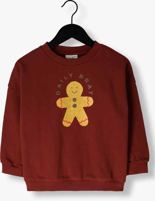 Rote DAILY BRAT Pullover SWEET GINGERMAN SWEATER FIRED BRICK - large