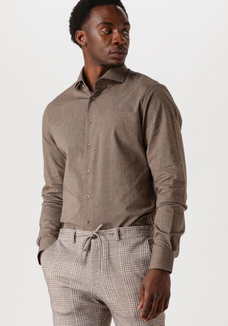 Taupe PROFUOMO Klassisches Oberhemd SHIRT CUTAWAY SC SF - large