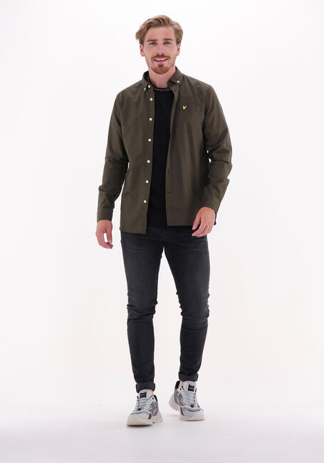 Schwarze LYLE & SCOTT T-shirt BRANDED RINGER TSHIRT - large