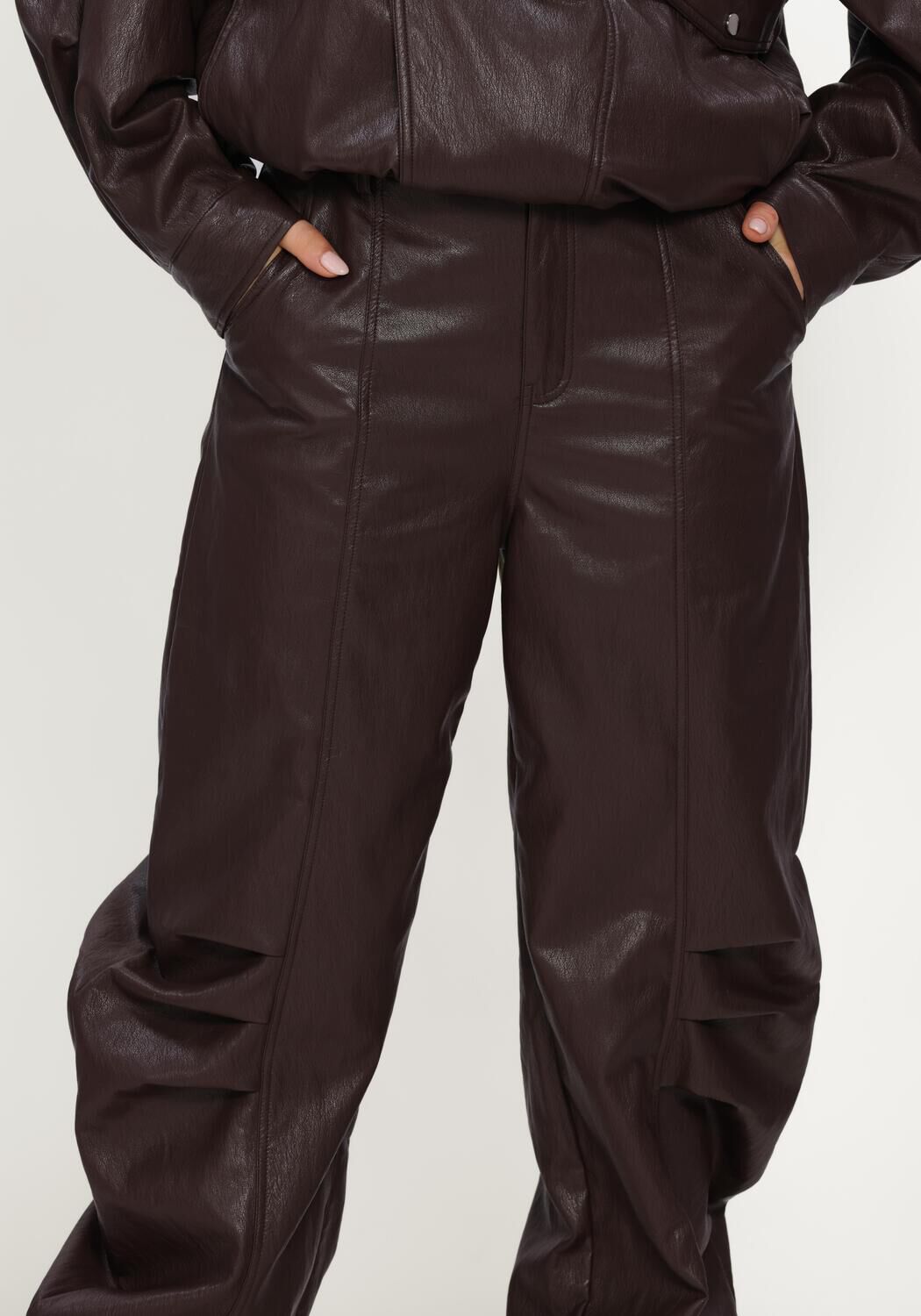 Braune STUDIO AMAYA Weite Hose RIFT PANTS - large