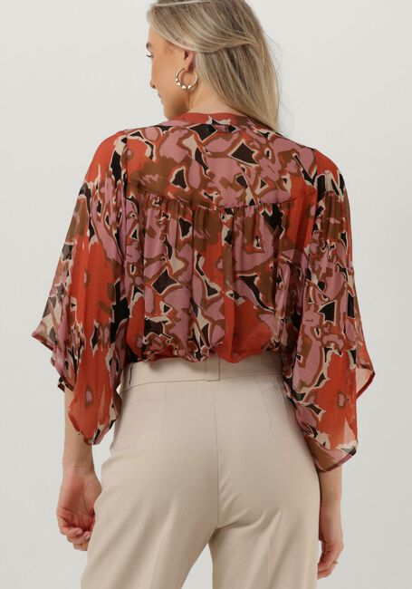 Mehrfarbige/Bunte SUMMUM Blusen TOP WIDE SLEEVES CAMOUFLAGE FLOWER - large