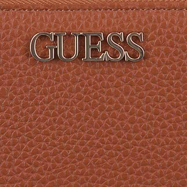 Cognacfarbene GUESS Portemonnaie ALBY SLG LARGE ZIP AROUND - large