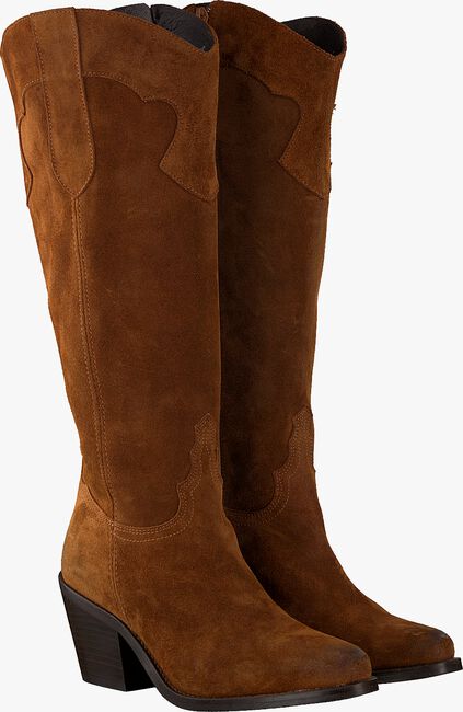 Cognacfarbene RED-RAG Hohe Stiefel 77004 - large