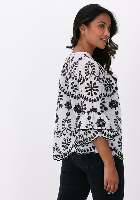 Weiße SUMMUM Blusen TOP CONTRAST CHIFFLY - large