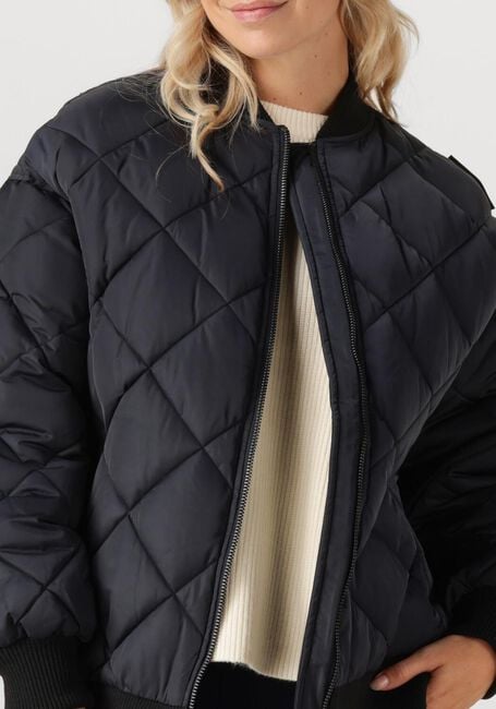 Schwarze ALIX THE LABEL Jack LADIES WOVEN QUILTED BOMBER - large