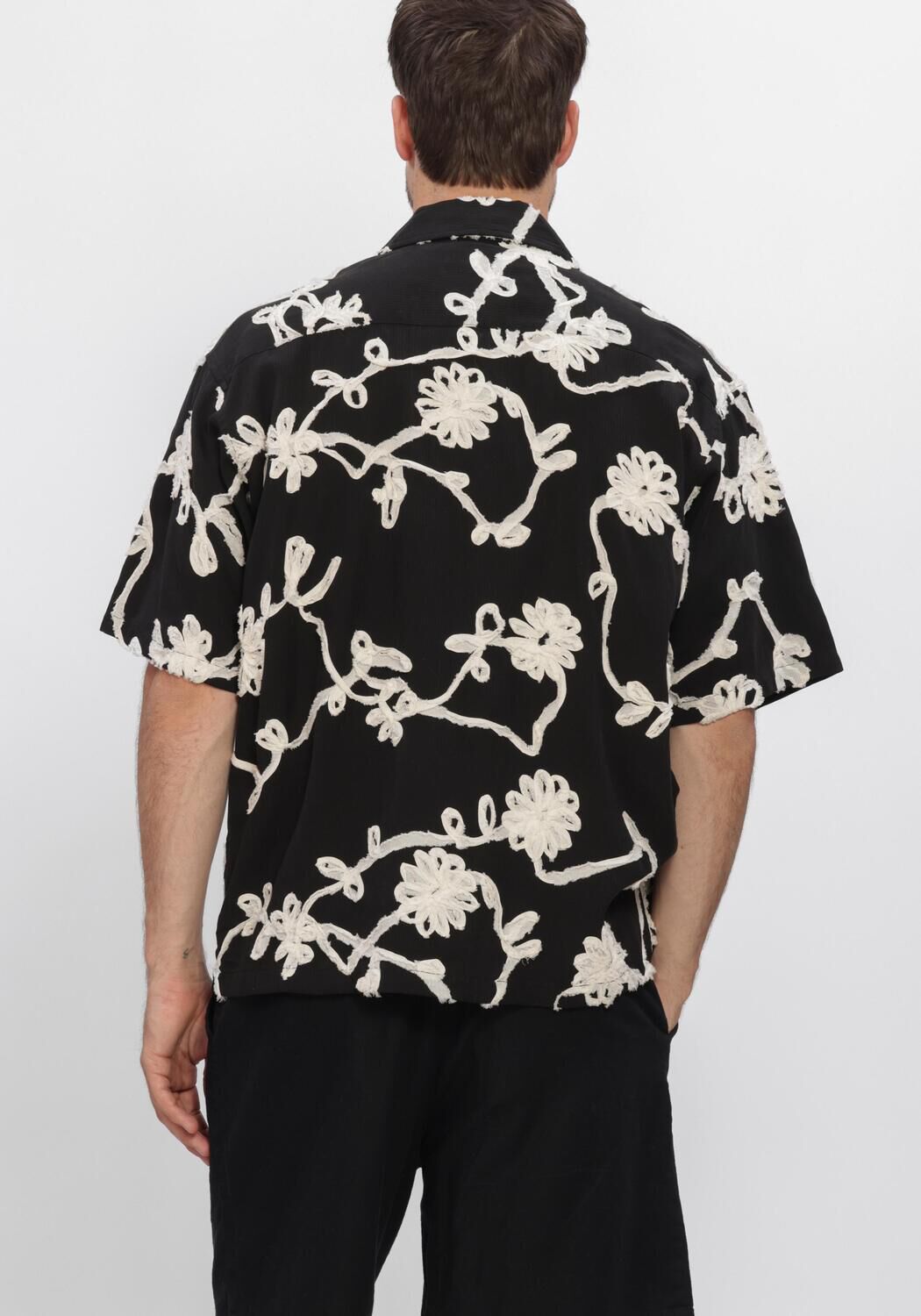 Schwarze WOODBIRD Casual-Oberhemd WBWANG BIND SHIRT - large