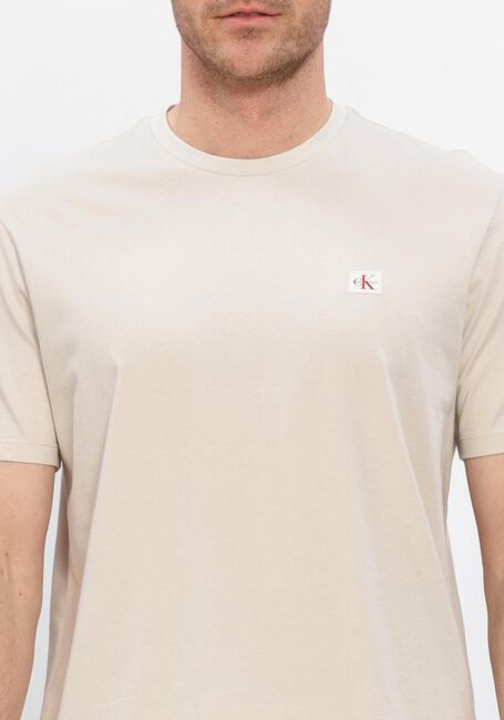 Beige CALVIN KLEIN T-shirt SS BADGE 30S JERSEY CLASSIC TEE - large