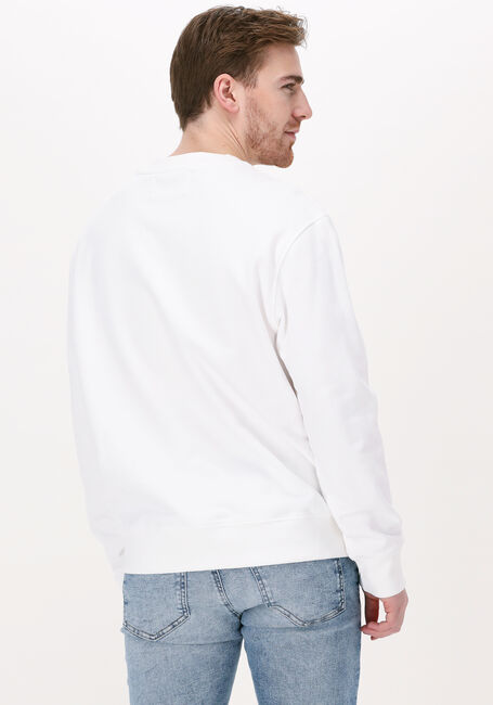 Weiße CALVIN KLEIN Sweatshirt STACKED LOGO CREW NECK - large