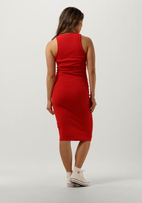 Rote LYLE & SCOTT Midikleid RIBBED RACER DRESS - large
