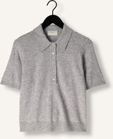 Graue NEO NOIR T-shirt GRACIE KNIT POLO TEE Graue NEO NOIR T-shirt GRACIE KNIT POLO TEE - medium