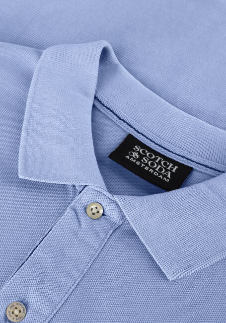 Blaue SCOTCH & SODA Polo-Shirt GARMENT DYE ORGANIC COTTON PIQUE POLO - large