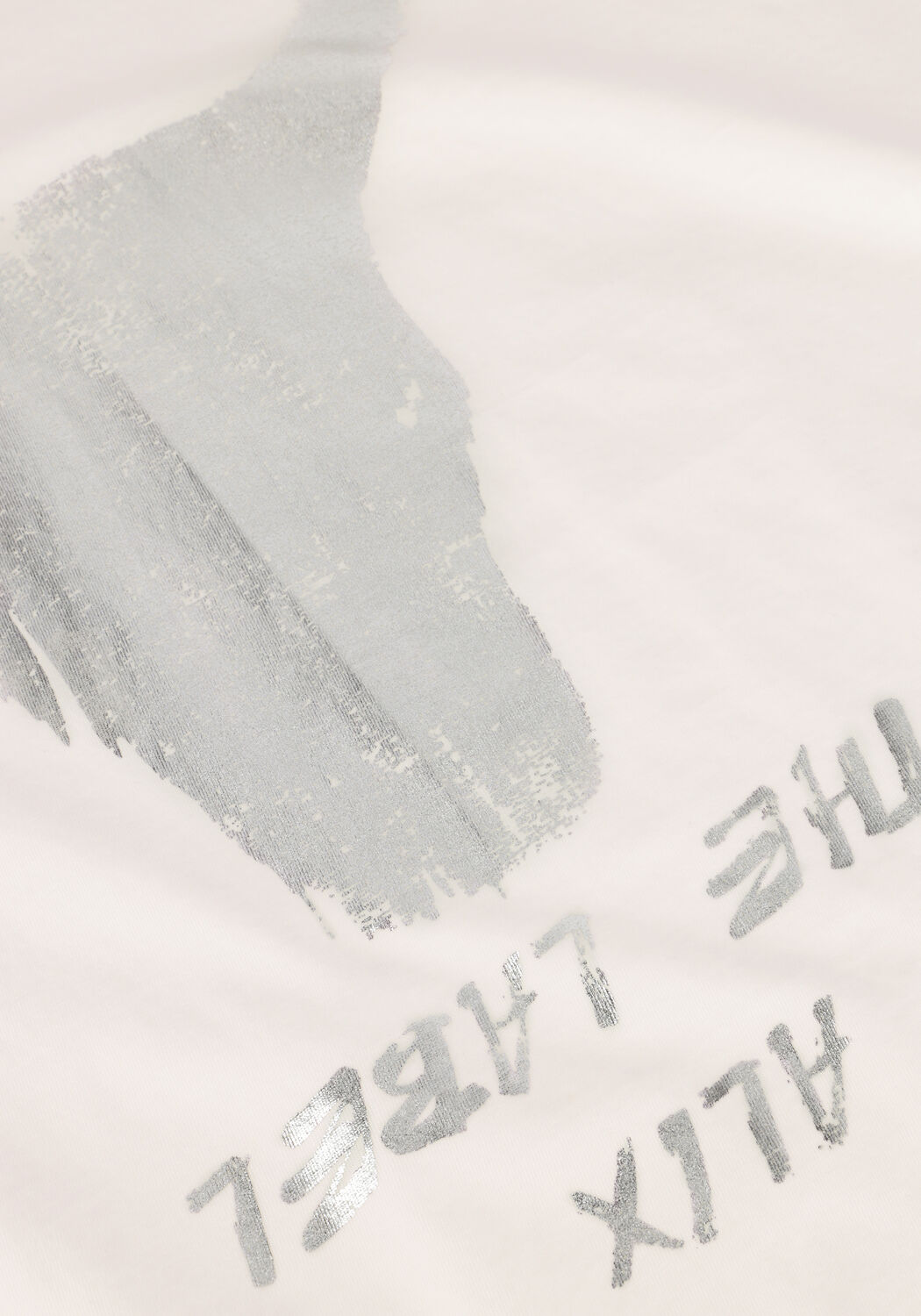 Wei&szlig;e ALIX THE LABEL T-shirt LADIES KNITTED SILVER BULL T-SHIRT - large