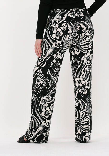 Schwarze VANILIA Weite Hose SWIRL FLOWER WIDE LEG - large
