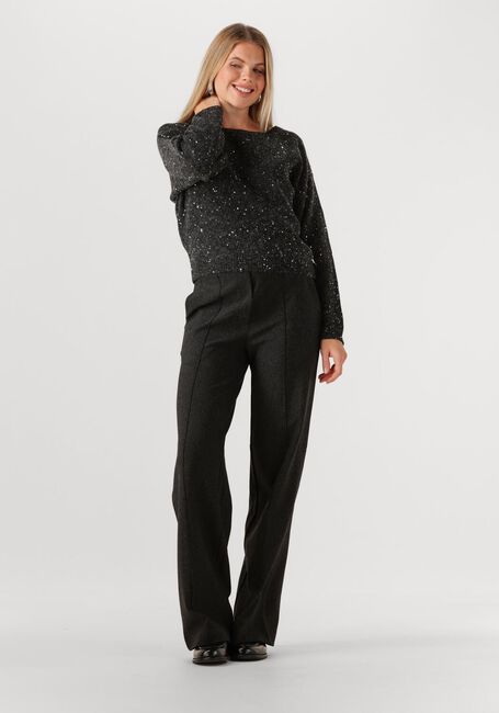 Dunkelgrau JANSEN AMSTERDAM Weite Hose ELLEN BROEK HVM 411 WIDE LEG ELASTIQUE LOGO WAISTBAND - large