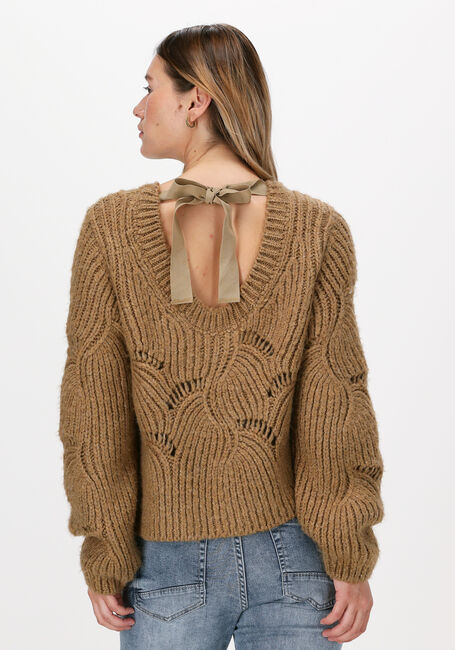 Camelfarbene MODSTRÖM Pullover MAJA O-NECK - large