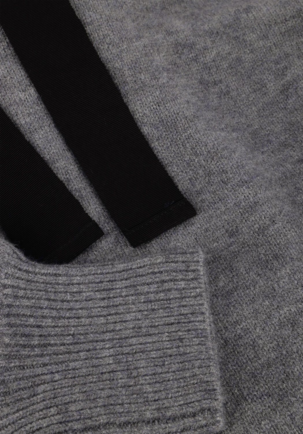 Graue CO'COUTURE Pullover ROW HOODIE KNIT - large