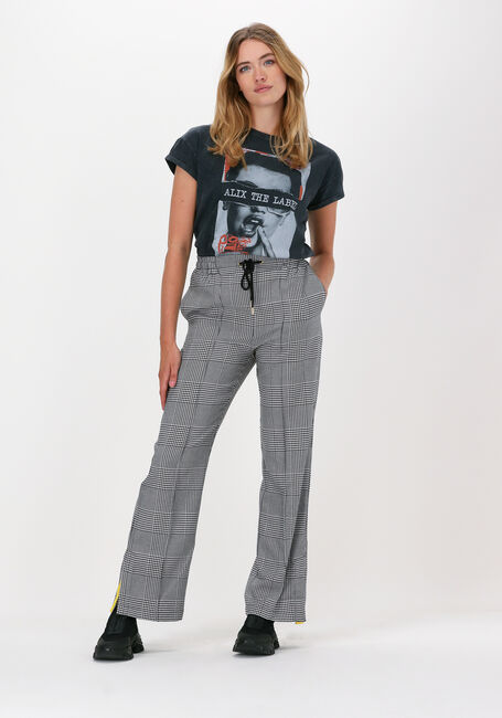 Schwarze ALIX THE LABEL Hose CHECK PANTS - large