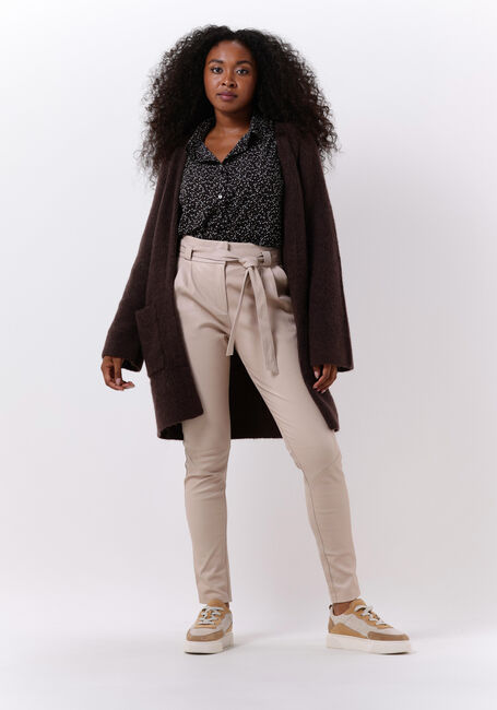 Braune Y.A.S. Strickjacke YASALVA LS LONG KNIT CARDIGAN - large