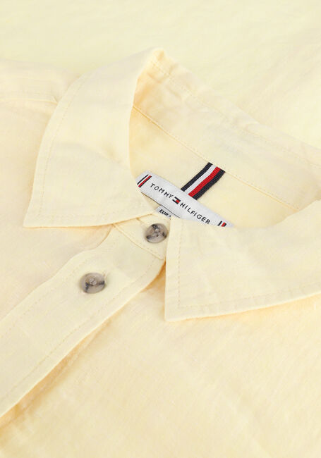 Gelbe TOMMY HILFIGER Bluse LINEN N RELAXED LONG SHIRT - large