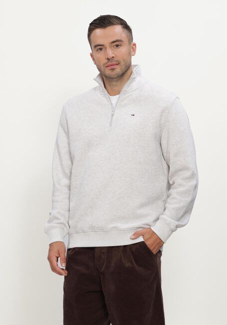 Hellgrau TOMMY JEANS Sweatshirt TJM REG FLEECE 1/4ZIP MOCK NECK - large