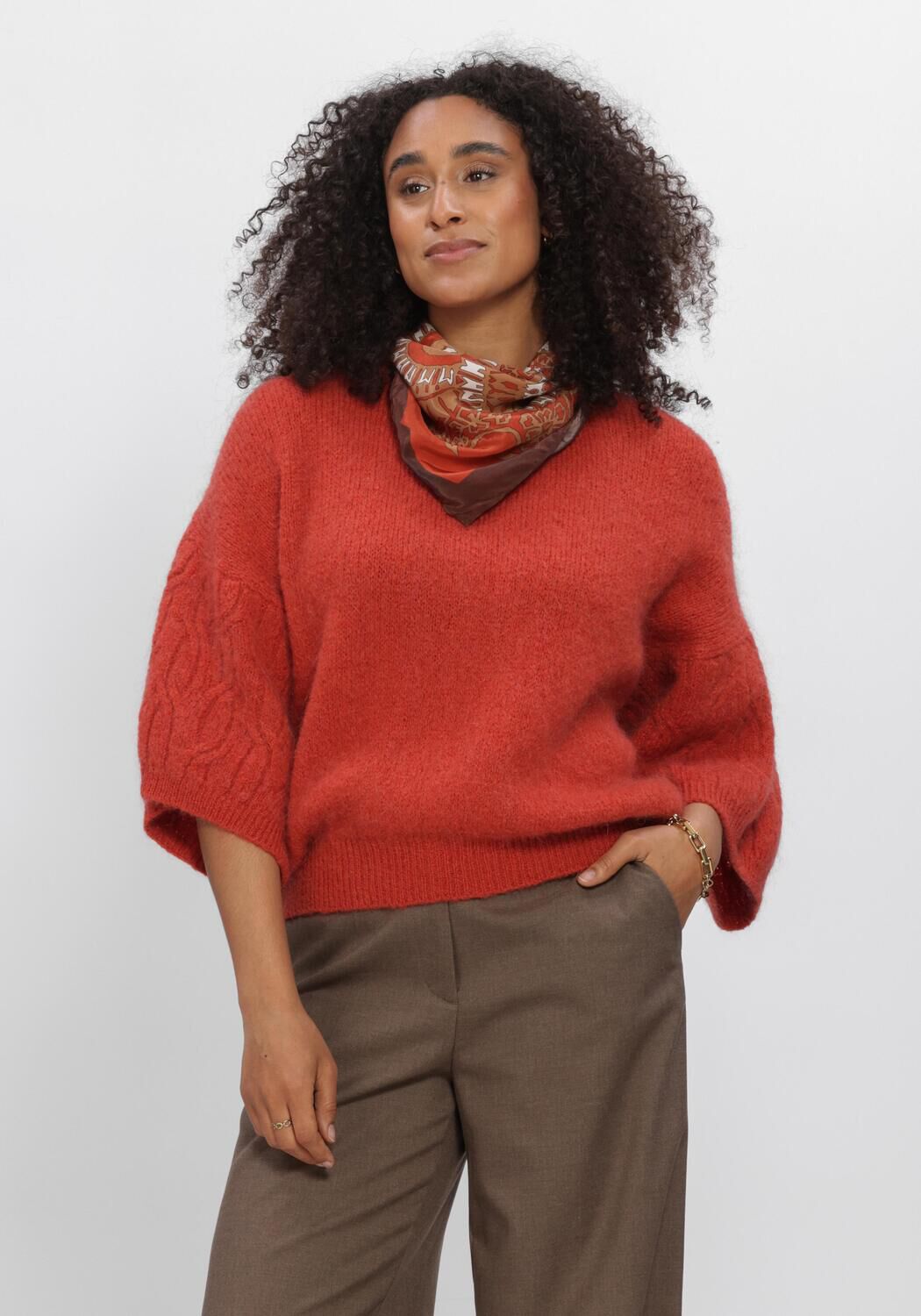 Rote SUMMUM Pullover BOXY SWEATER MOHAIR WOOL BLEND KNIT - large