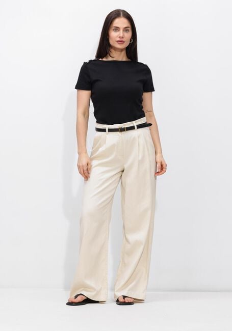 Schwarze TOMMY HILFIGER Top GOLD BUTTON SLIM SS TEE - large