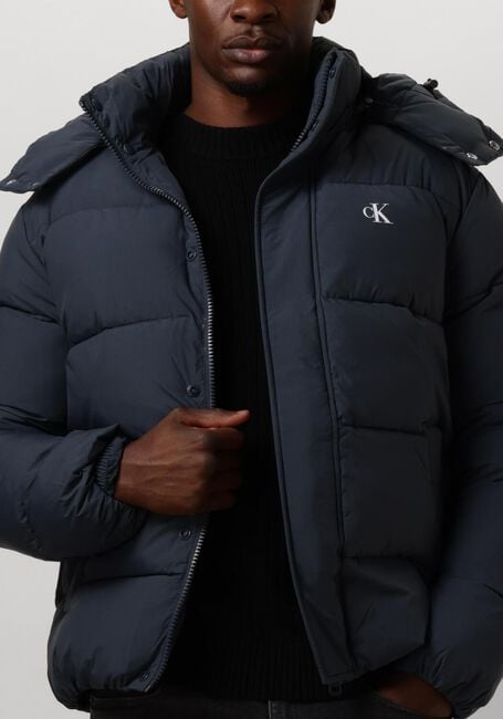 Blaue CALVIN KLEIN Wattierte Jack ESSENTIALS NON DOWN JACKET - large