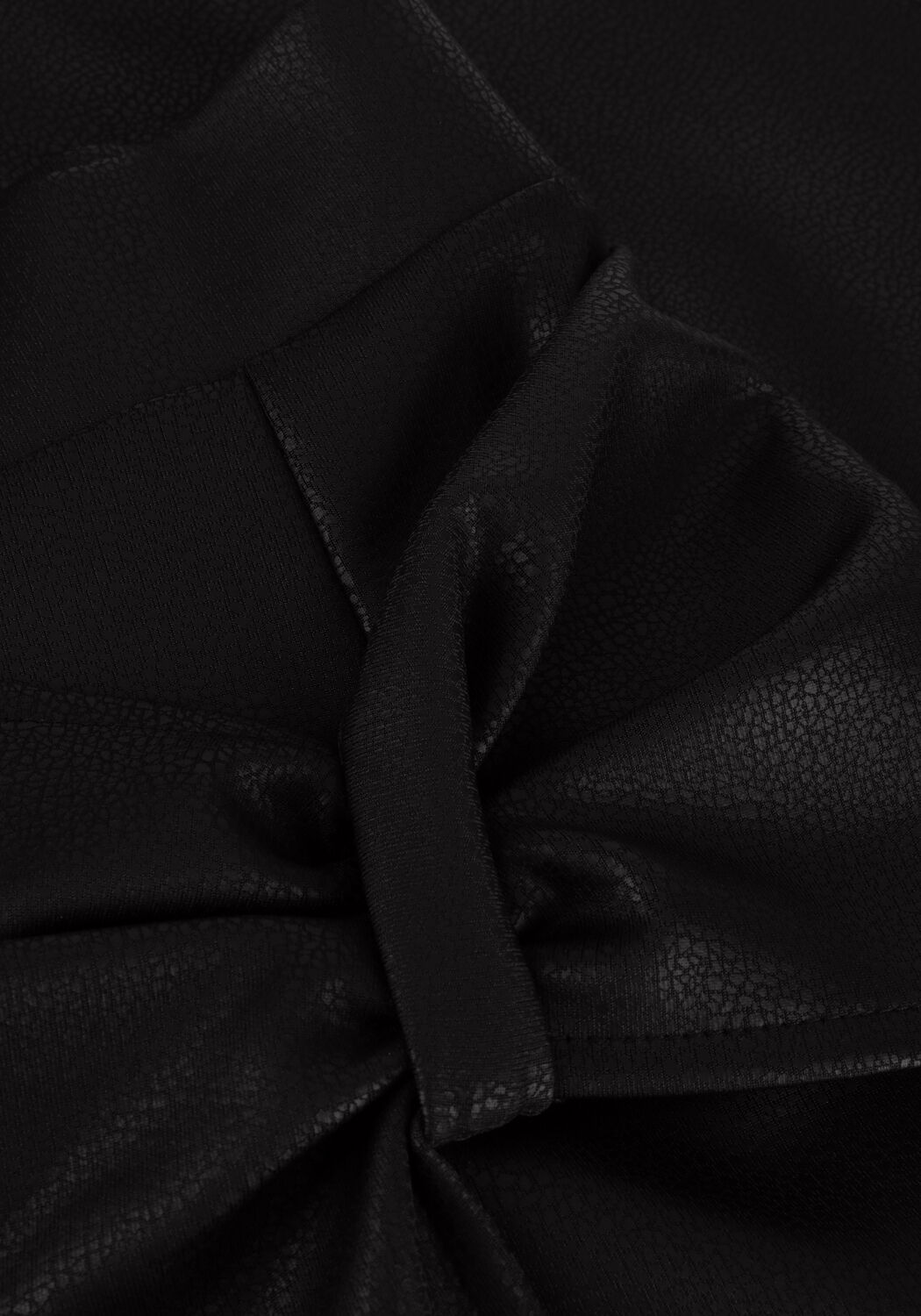 Schwarze JANSEN AMSTERDAM Midirock CS675 SKIRT KNEELENGTH WITH KNOT AND OVERLAP - large