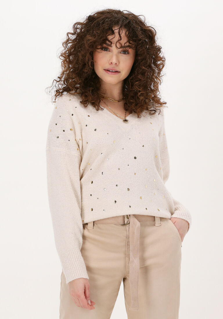 nicht-gerade weiss summum pullover golden dot print sweater cosy