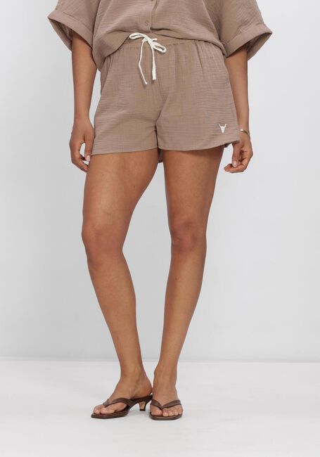 Taupe ALIX THE LABEL Hosen LADIES WOVEN CRINKLE SHORTS - large