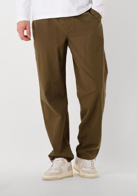 Khaki FORÉT Chino CALM SEERSUCKER PANT - large