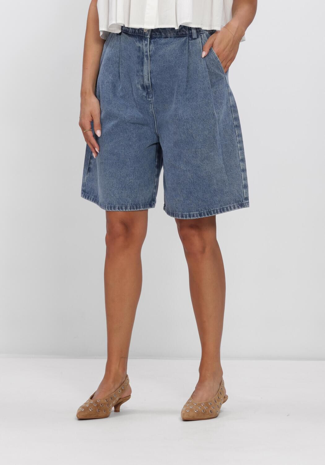 Blaue NEO NOIR Kurze Hose ROSEL DENIM SHORTS - large