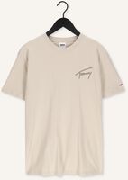 Beige TOMMY JEANS T-shirt TJM TOMMY SIGNATURE TEE Beige TOMMY JEANS T-shirt TJM TOMMY SIGNATURE TEE - medium