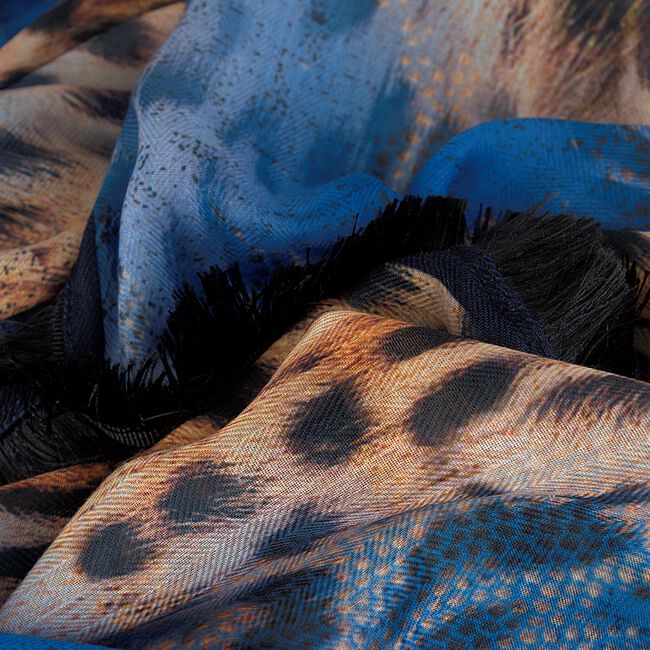 Blaue ROMANO SHAWLS AMSTERDAM Schal SHAWL ANIMAL PONY - large