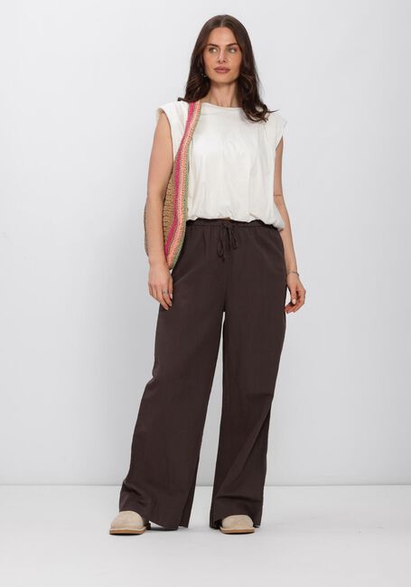 Braune NEO NOIR Hosen HEIFA LINEN PANTS - large