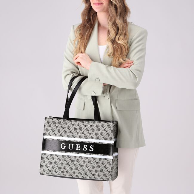 Graue GUESS Handtasche SALFORD TOTE - large