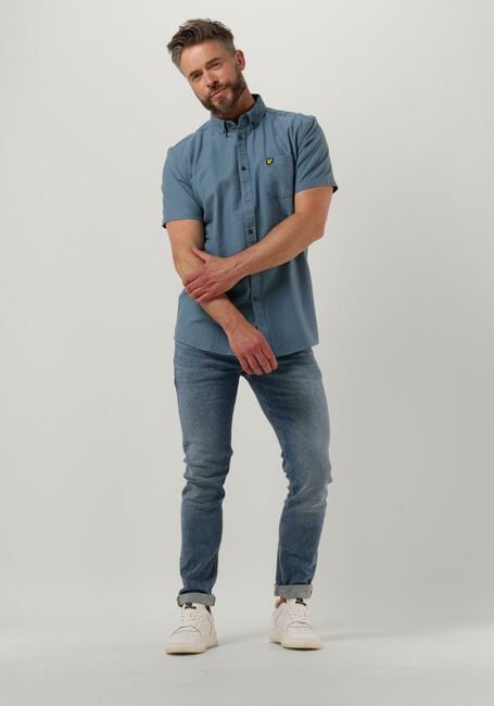 Hellblau LYLE & SCOTT Casual-Oberhemd COTTON SLUB SHORT SLEEVE SHIRT - large