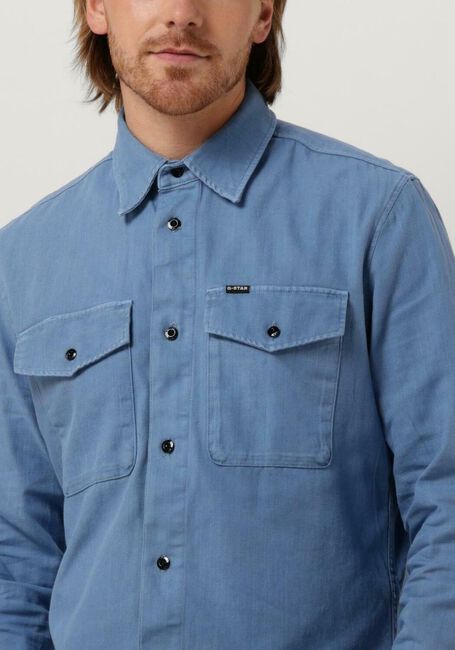 Blaue G-STAR RAW Overshirt MARINE SLIM SHIRT L\S - large