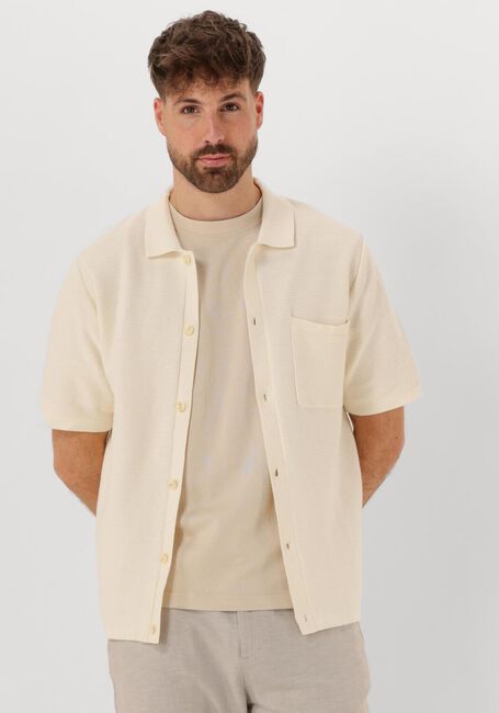 Beige ANERKJENDT Polo-Shirt AKSVEND S/S KNIT SHIRT - large