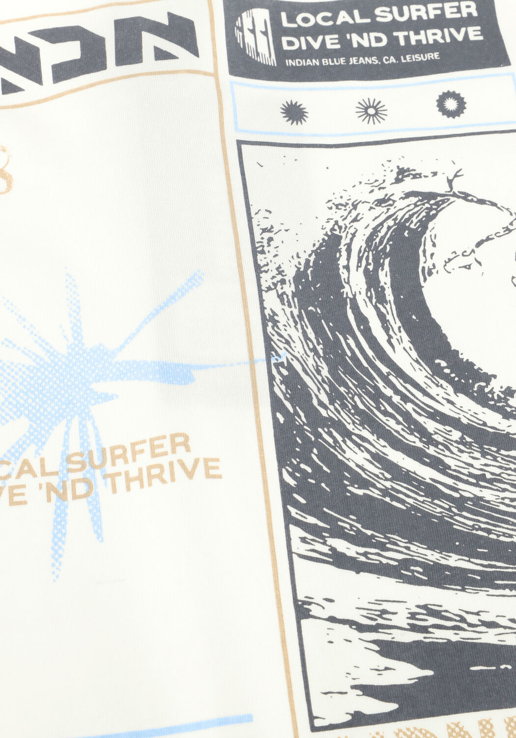 Wei&szlig;e INDIAN BLUE JEANS T-shirt T-SHIRT INDN BACKPRINT - large