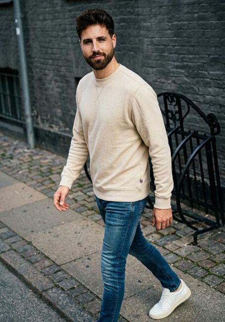 Beige SCOTCH & SODA Sweatshirt GARMENT-DYED STRUCTURED SWEATSHIRT - large